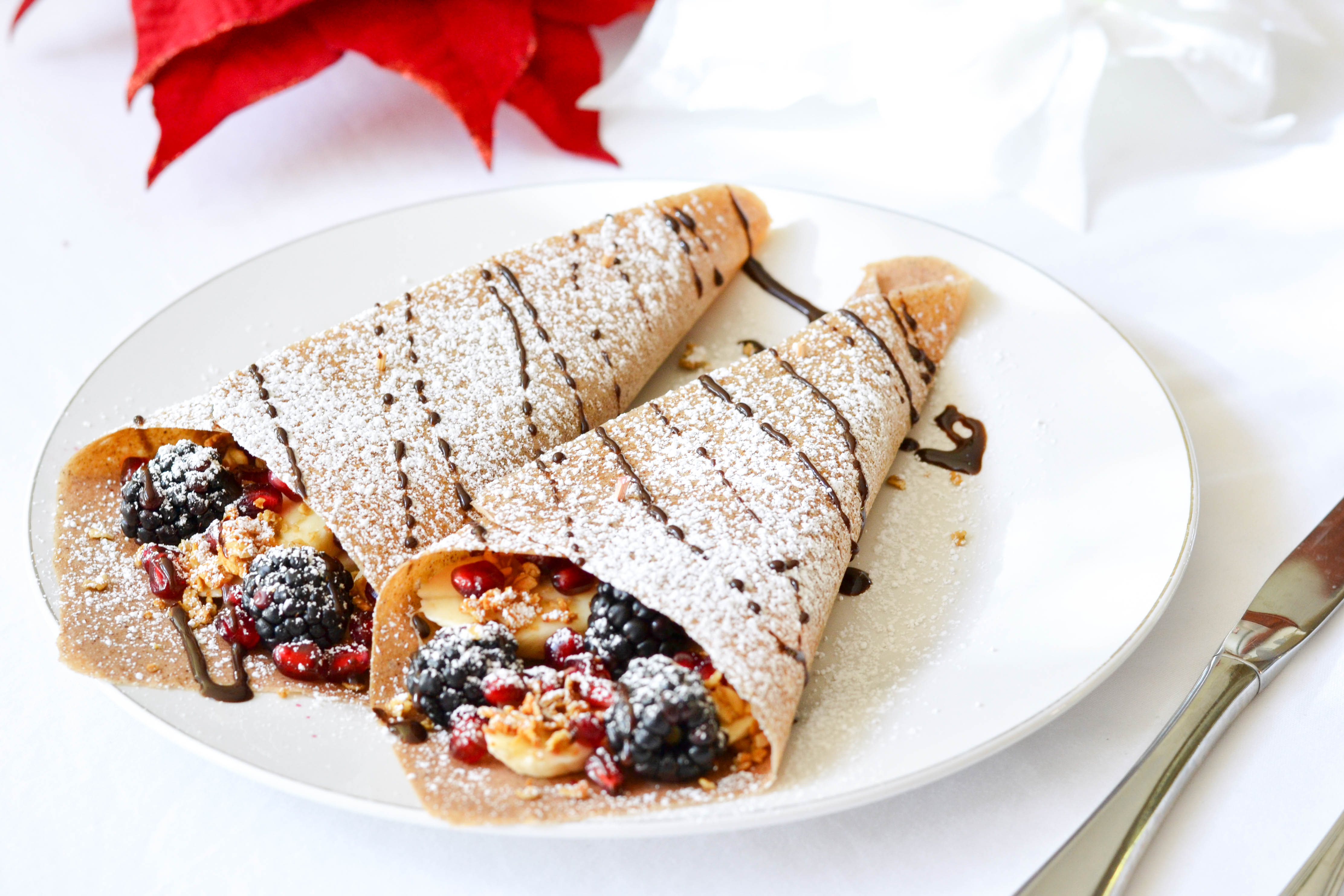 Banana, pomegranate and berry Coconut Wrap