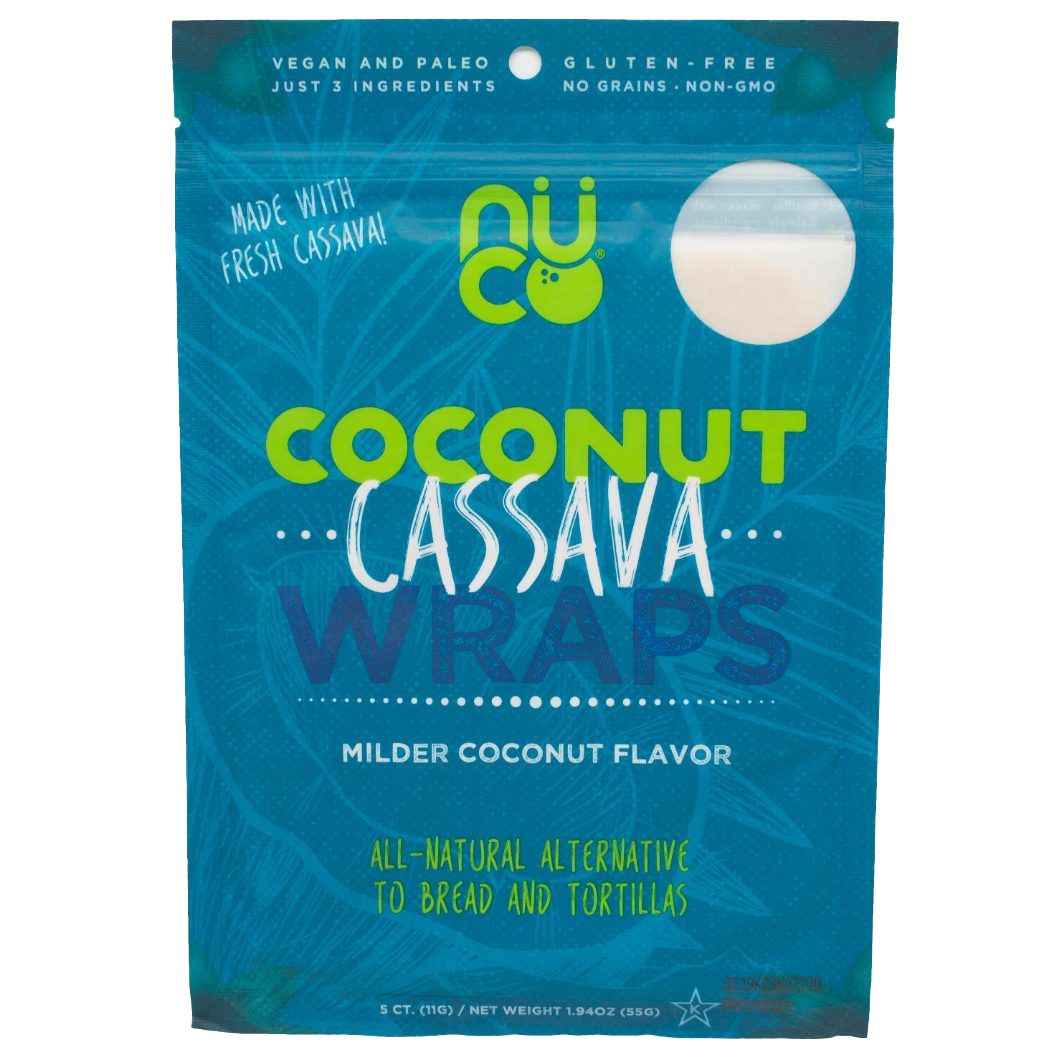 NUCO Coconut Cassava Wraps, pack of five